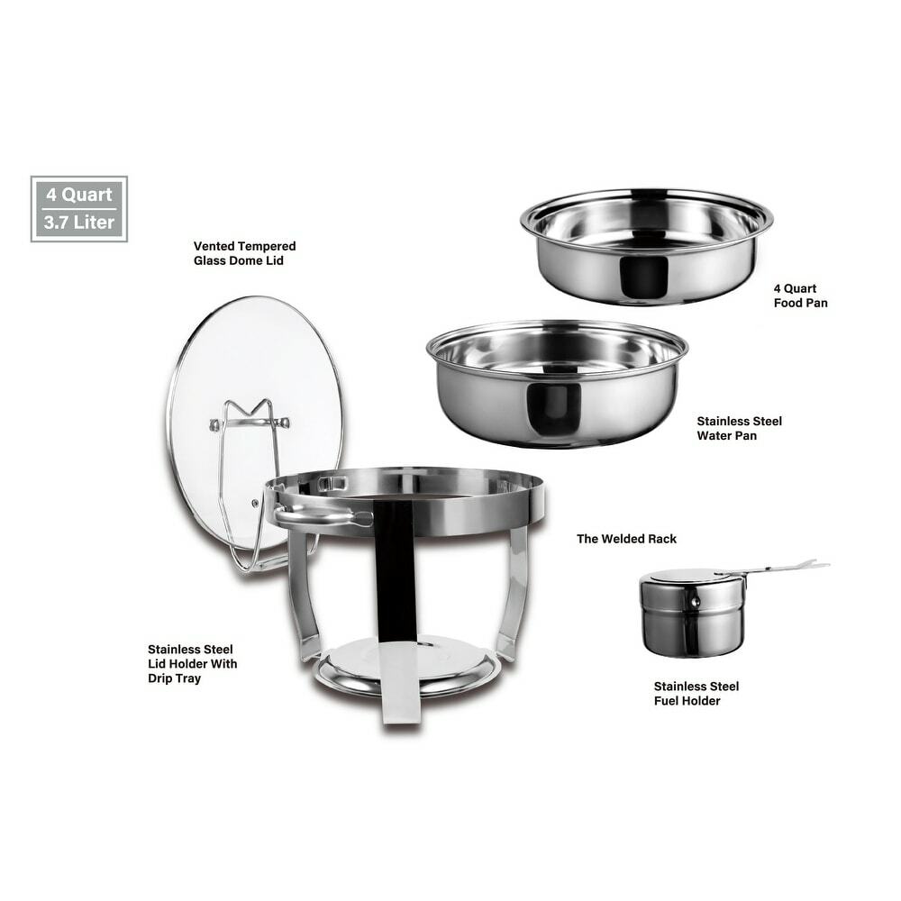 Culinary Edge 03840 4 Quart Stainless Steel Chafing Dish