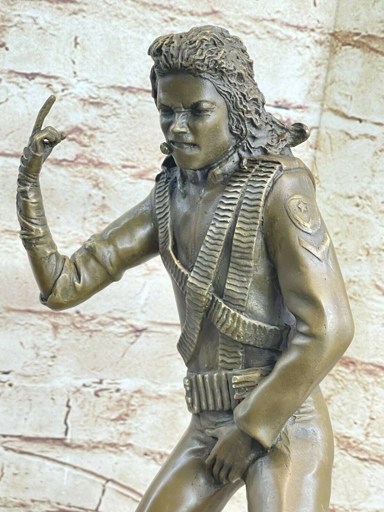 100% Solid Bronze Michael Jackson Hand Made by Lost wax Method Sculpture Gift