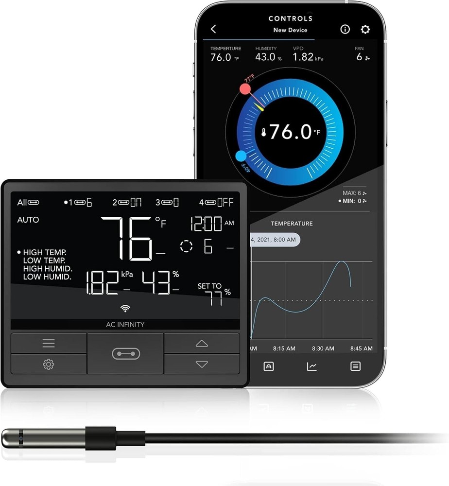 Automated Grow Environment Controller with Temp, Humidity, and VPD Controls
