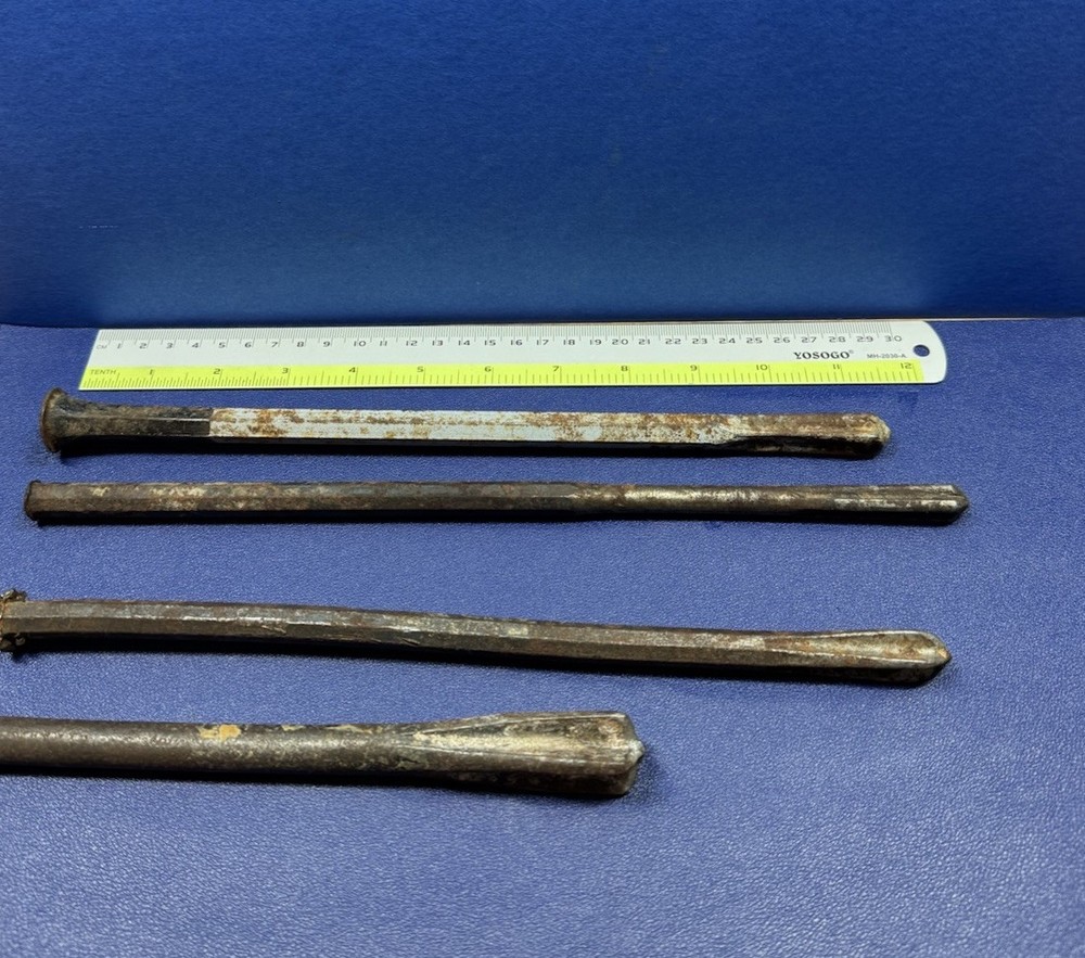 (4) steel reamer punch cement drill tools READ