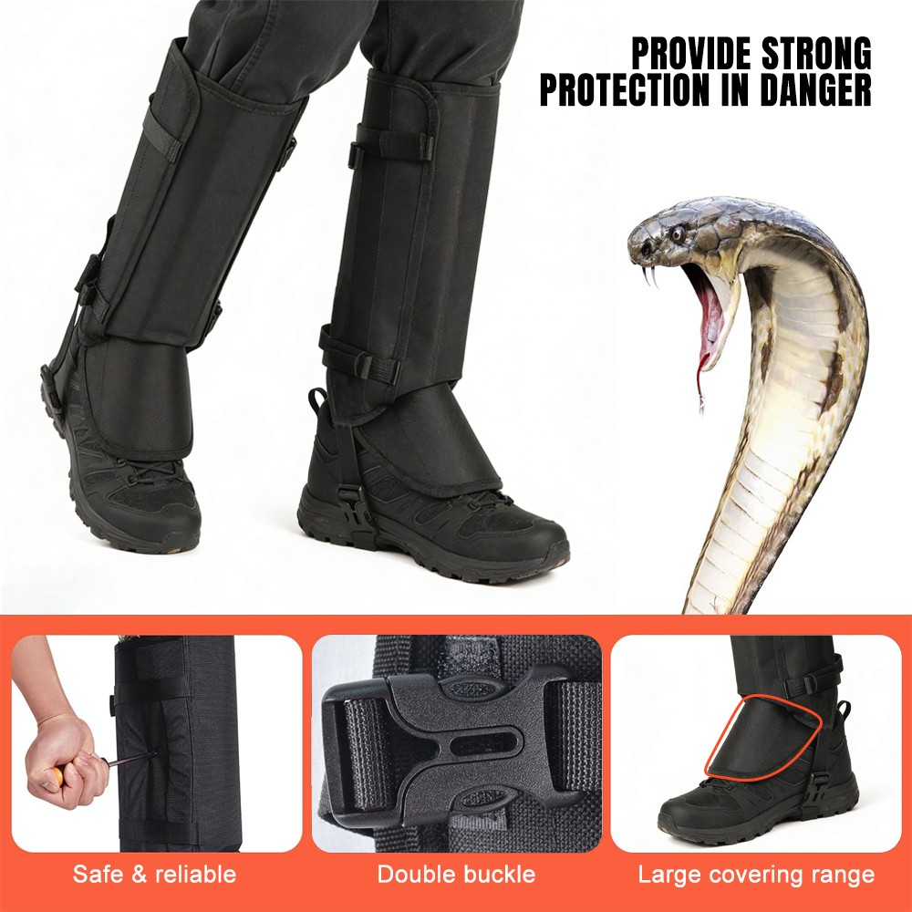 Outdoor Snake Gaiters Adjustable Anti-Bite Leg Guards Waterproof Chap Protector