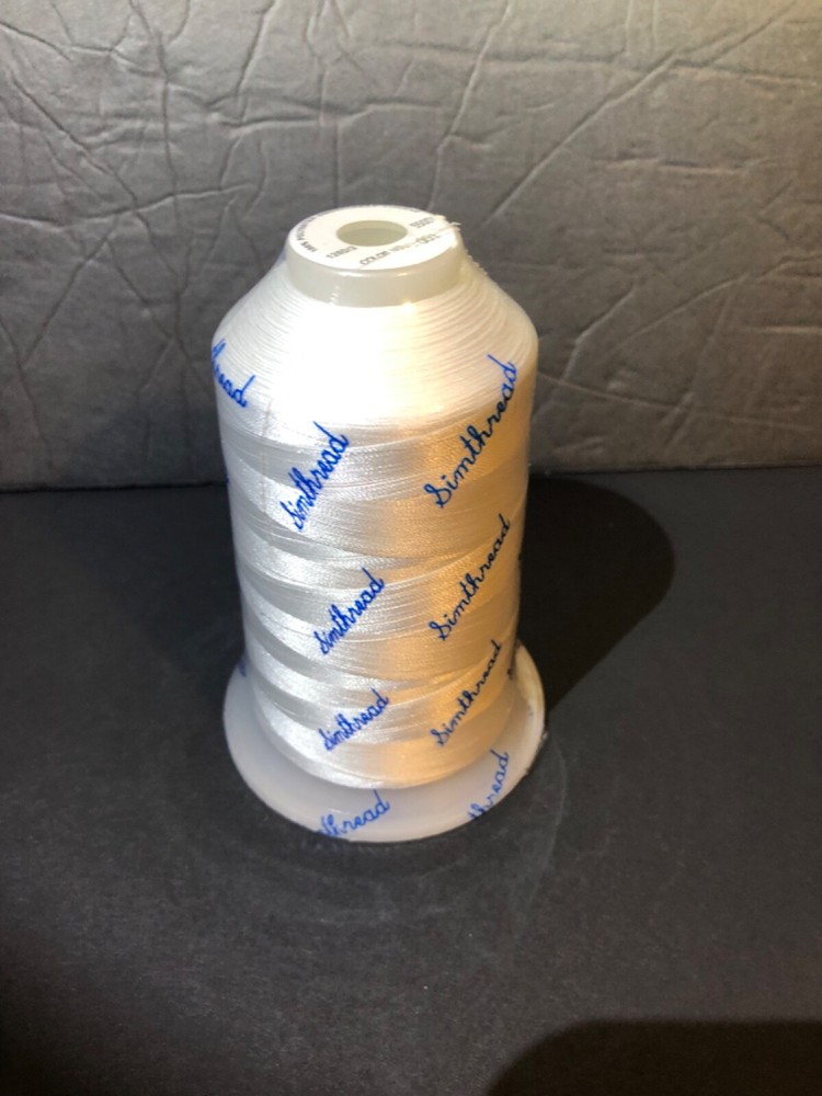 Embroidery Thread 5500 Yards White 001 100% Polyester