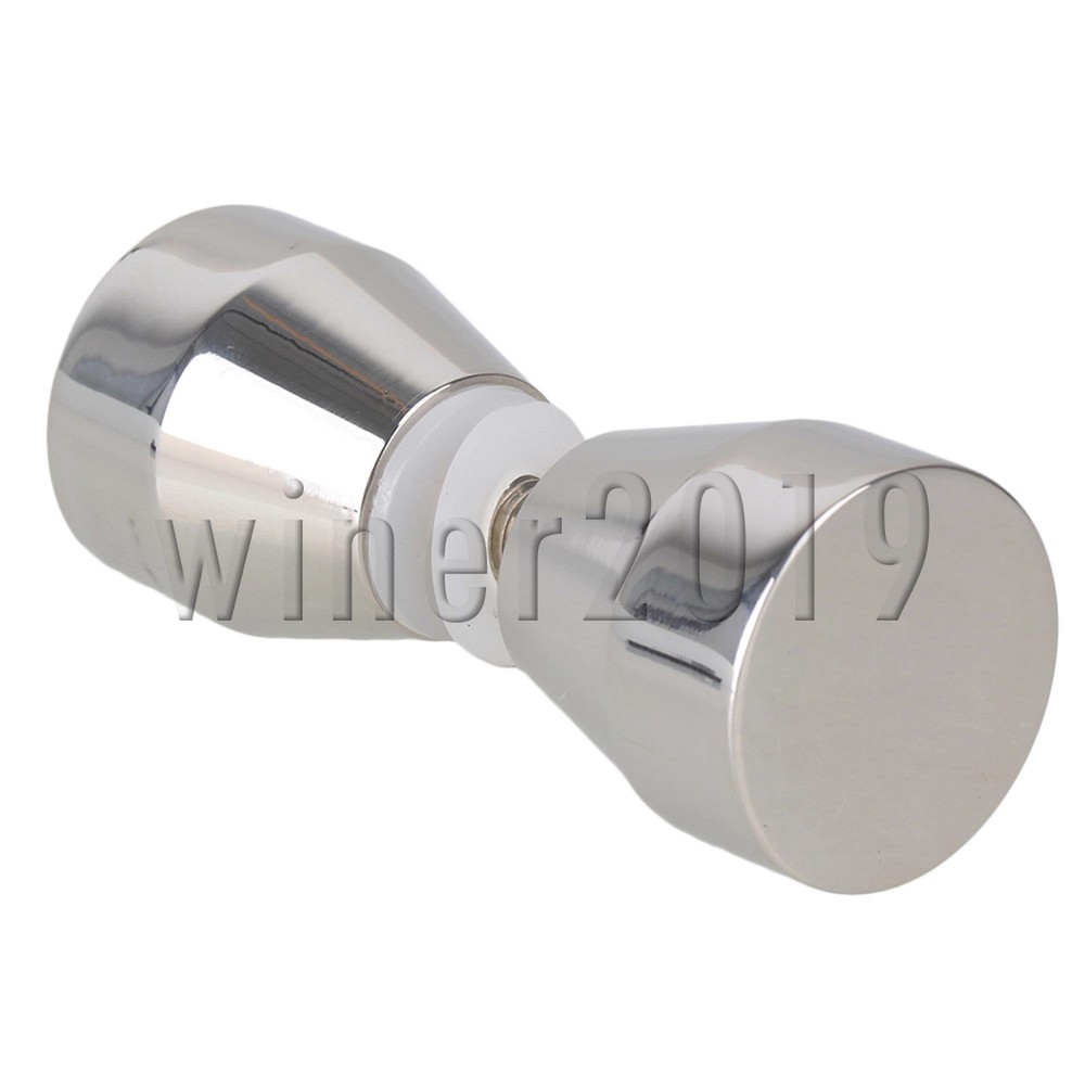 Taper Head Shower Room Glass Door Stainless Steel Solid Door Knobs Pull Handle