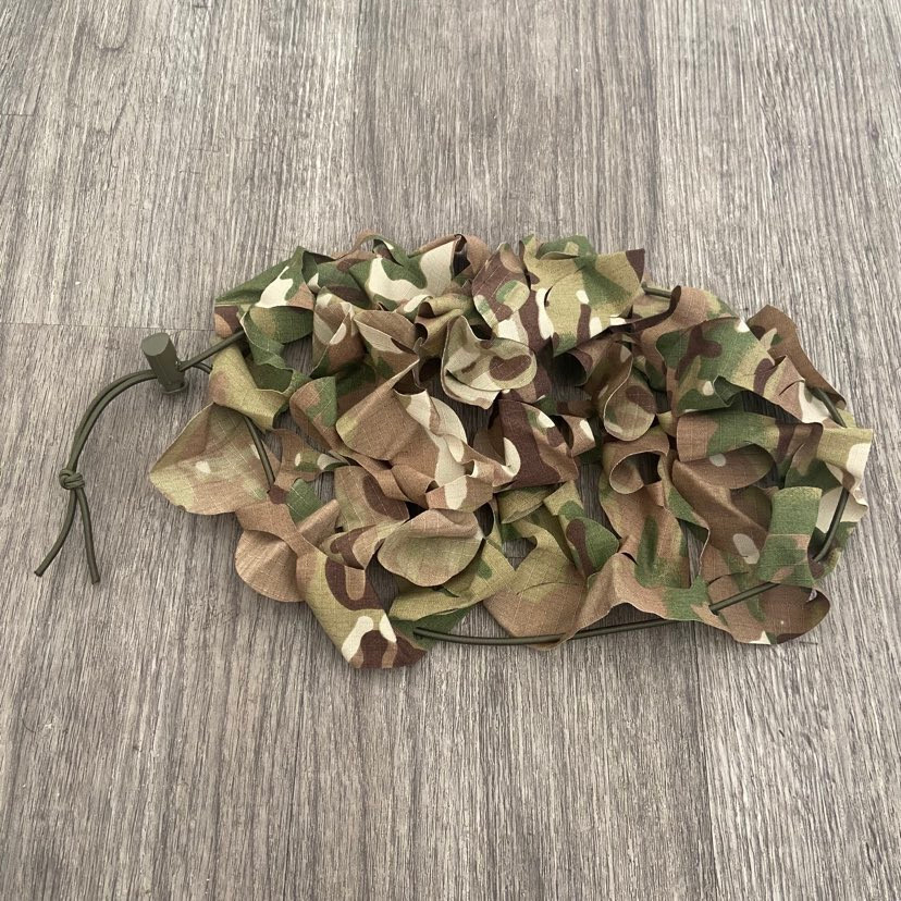 3D Netting Multicam Helmet Scrim Cover With Adjustable Cord RipStop Lasercut