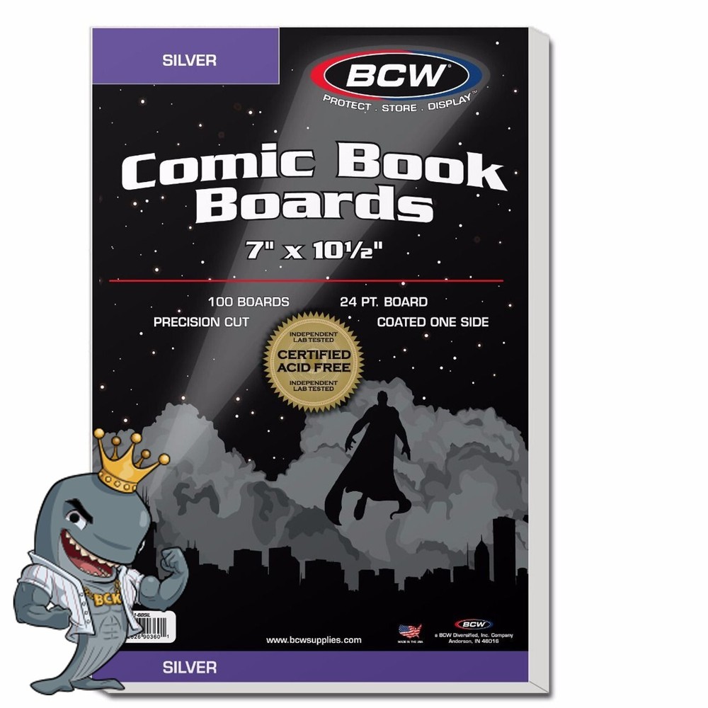 BCW Silver Comic Backing Boards 100ct Pack FREE SHIP