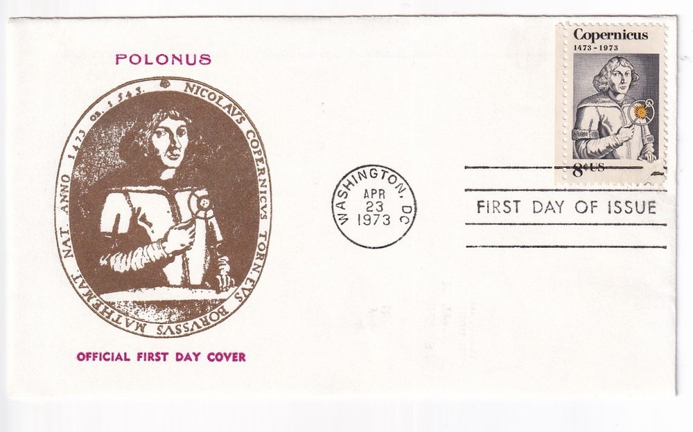 STAMP US SCOTT 1488 "Nicolaus Copernicus" 8 CENT 1973 FDC - L