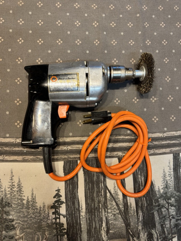 TESTED Black & Decker 3/8” Deluxe Variable Speed Drill Control Type A