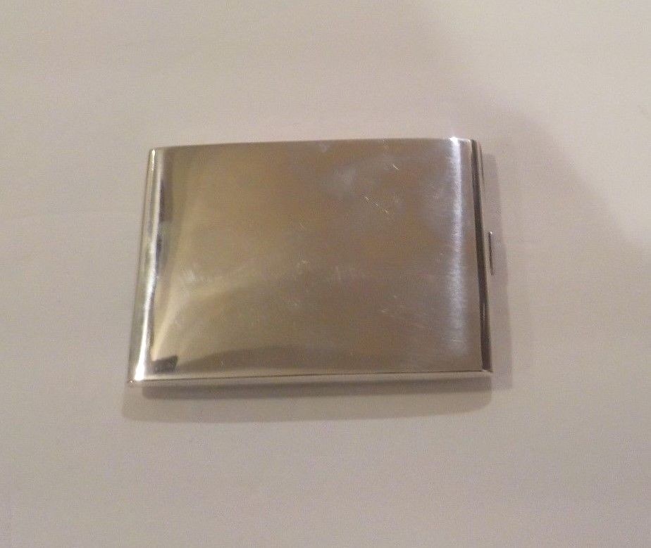 Sterling Silver Long Cigarette Case, Monogram "R H C", c. 1920's-30's