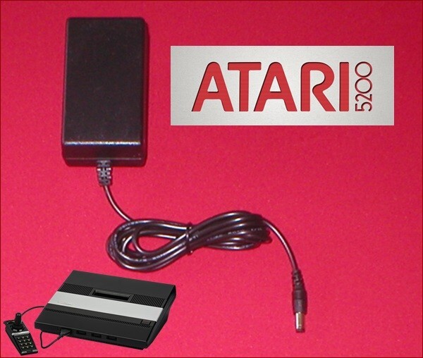 AC Adapter Power Supply Cord Plug for Atari 5200 2 & 4 Port Console System NEW