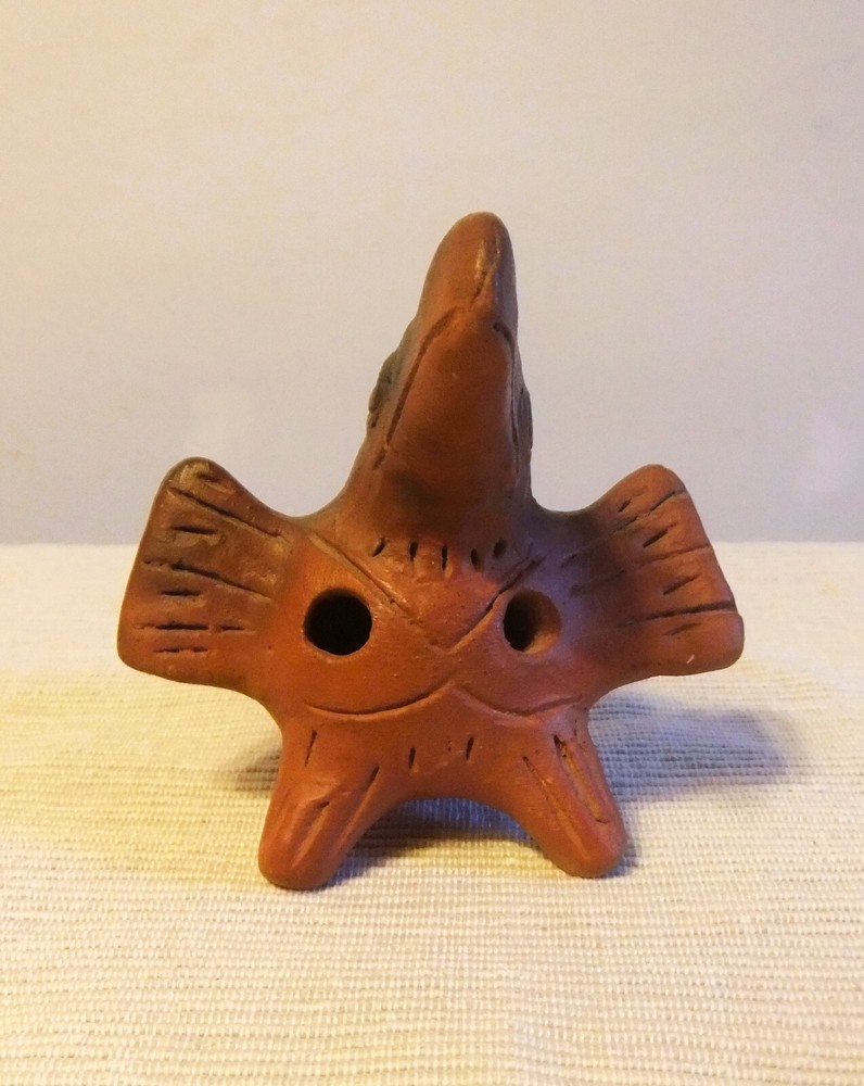 AZTEC / MAYA CLAY WHISTLE, OCARINA