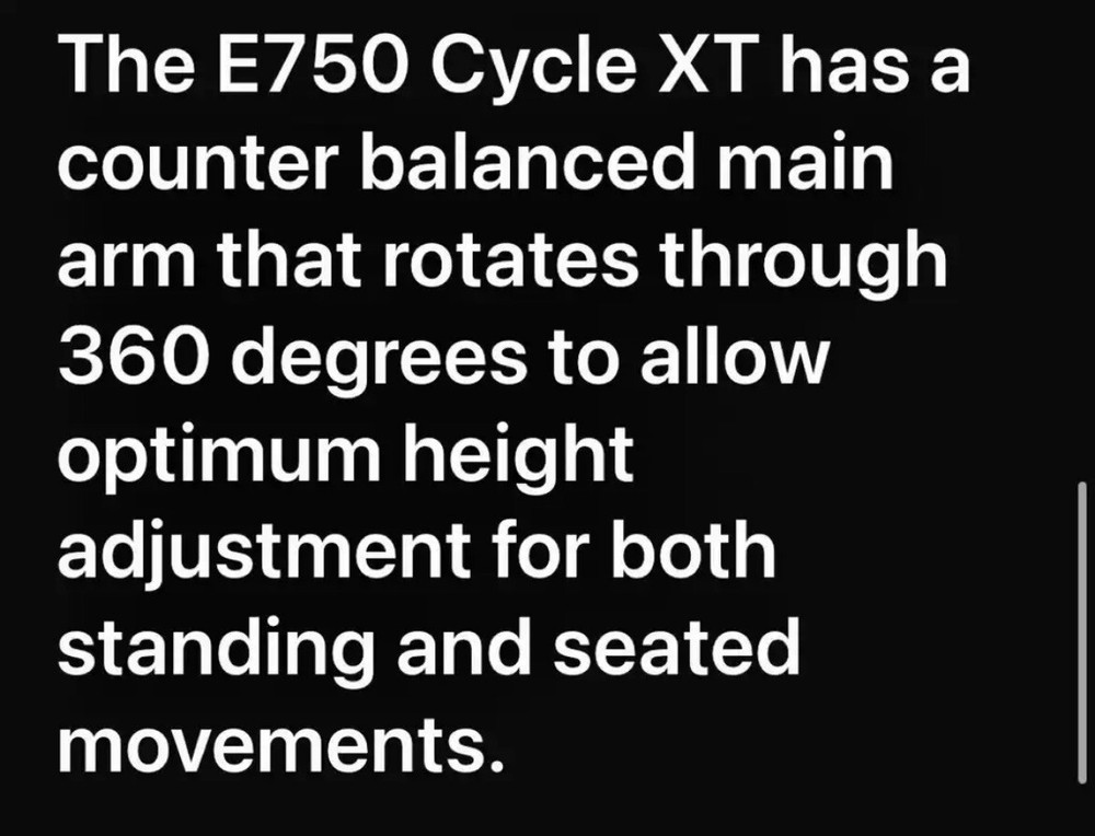 Fluid Exercise E750 Recumbent Cycle