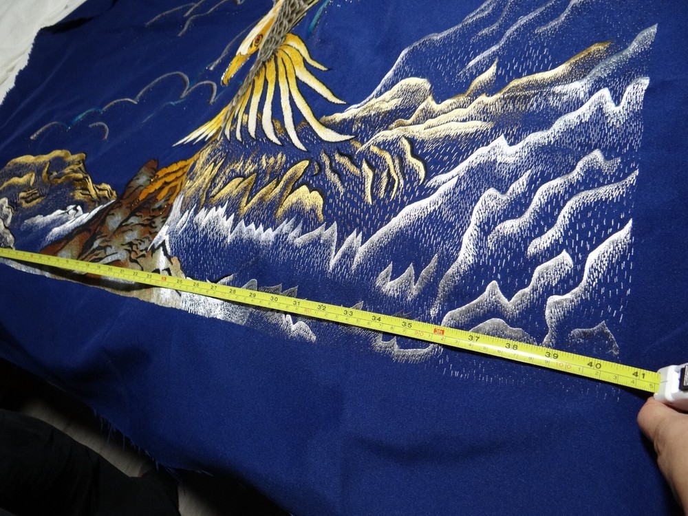 Unique Beautiful hand Embroidered Eagle 40"x 40" Art work