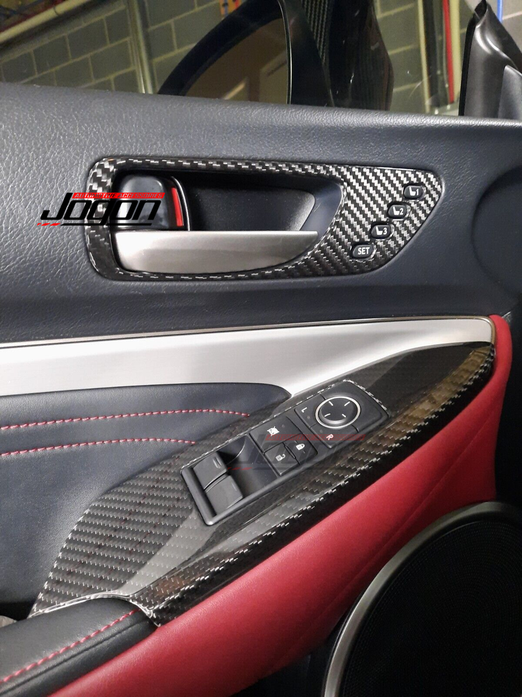 For Lexus RC200 RC300 350 RC F Inner Window Switch Button Panel Trim Real Carbon
