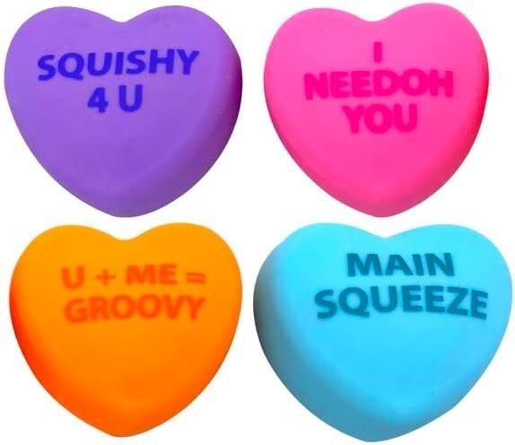 NeeDoh Squeeze Hearts, stress relief, sensory toy