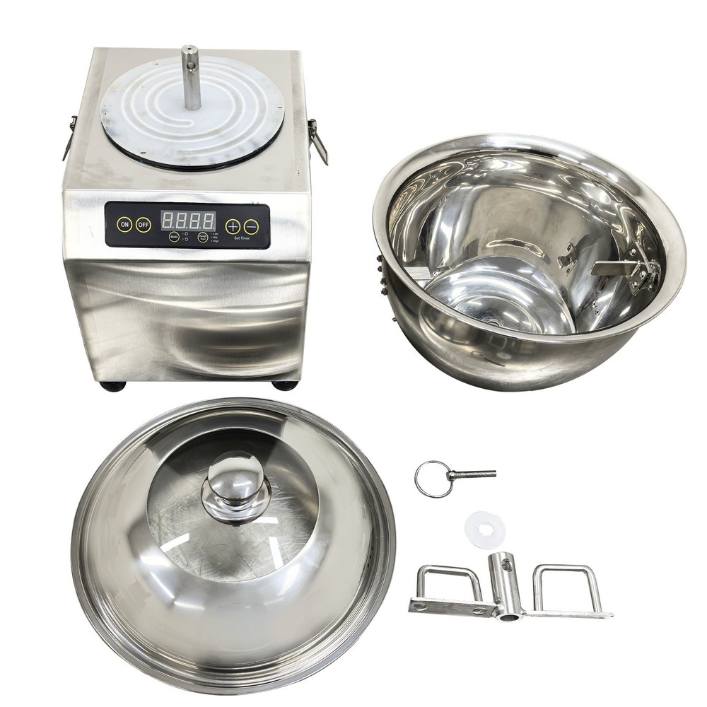 8KG Detachable Basin Type Dough Mixer Machine w/ Heating Function Timing Control