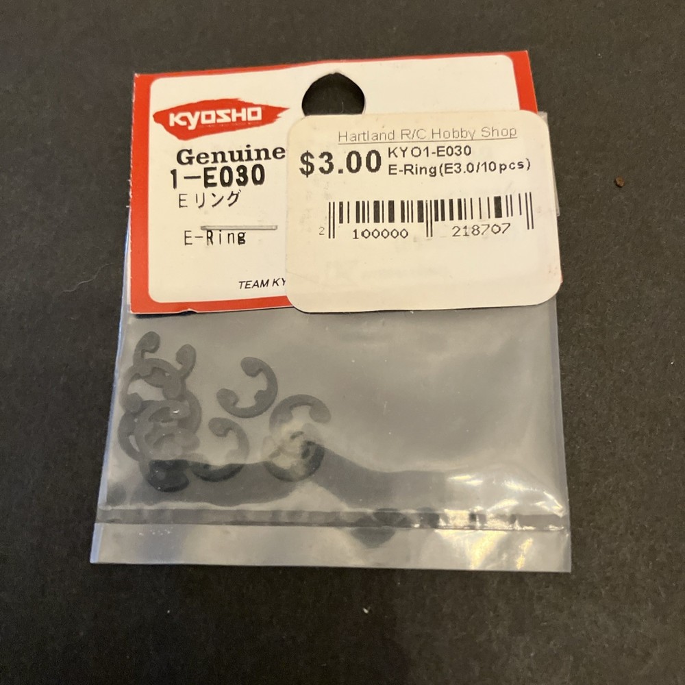 Kyosho 1-E030 E-Ring Clips {10pc.}  NOS NIP