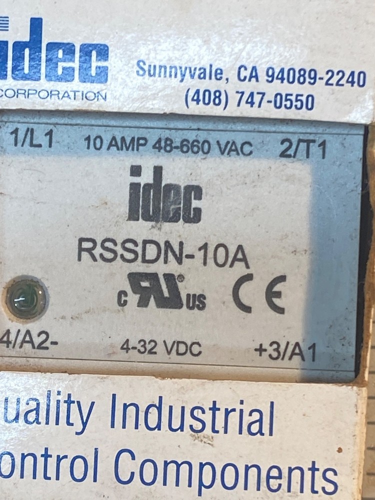 One Solid State Relay IDEC # R SSDN 10A