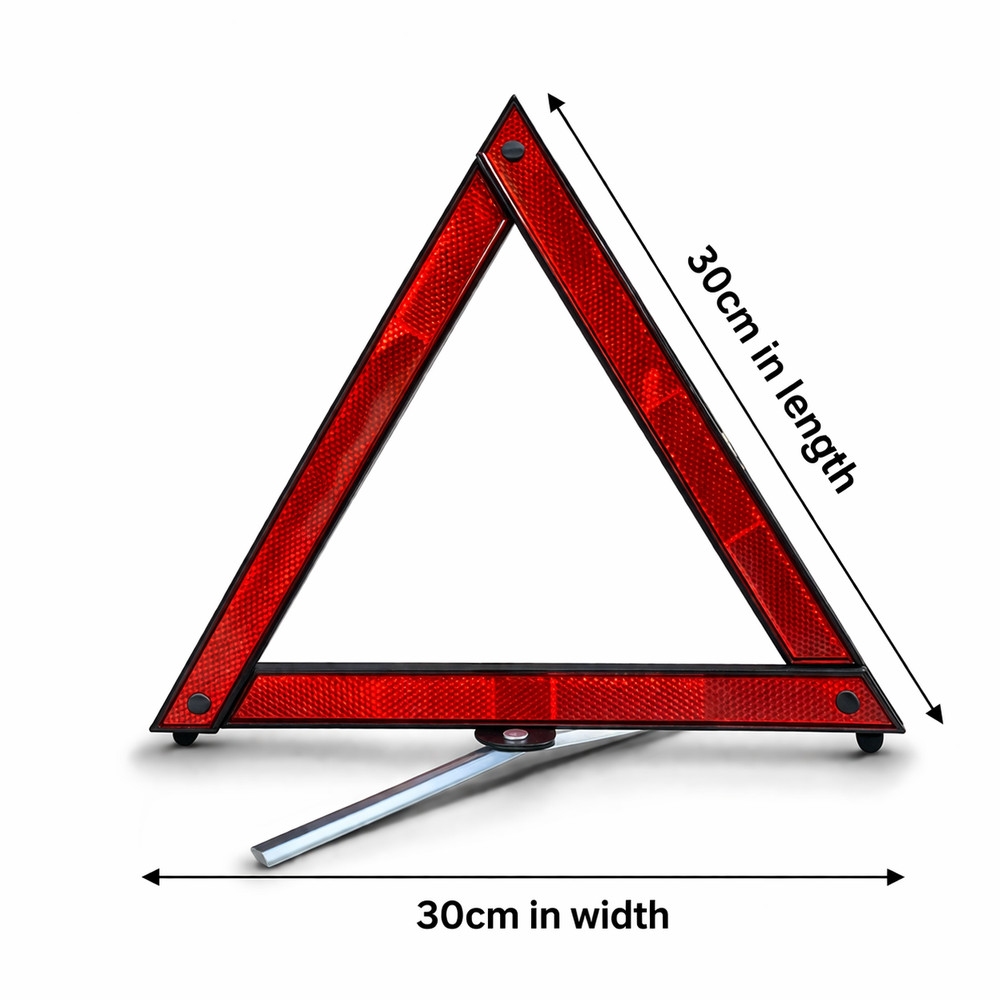 Large Reflective Warning Triangle Car Breakdown Emergency Hazard Foldable EU Saf