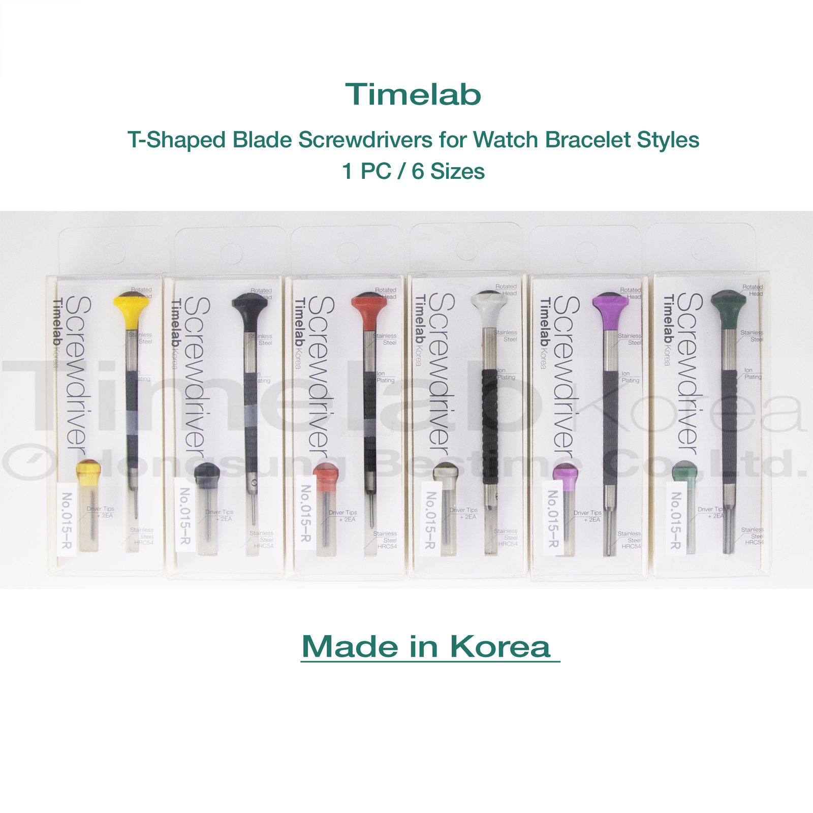 TIMELAB Watch Jewelry Bracelet T-SHAPED Blade 1 Screwdriver & 2 Blades 6 Sizes