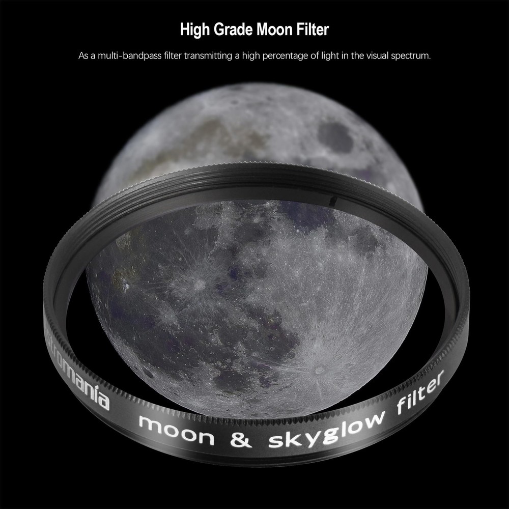 Astromania 2" Moon/Skyglow Filter - Bundle with - 1.25" Next Generation...