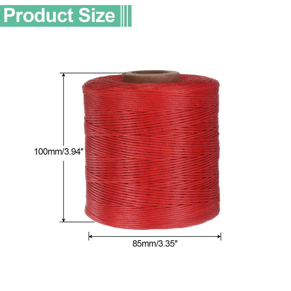 300D Waxed Thread 547 Yards Polyester Leather Sewing Waxed String Red