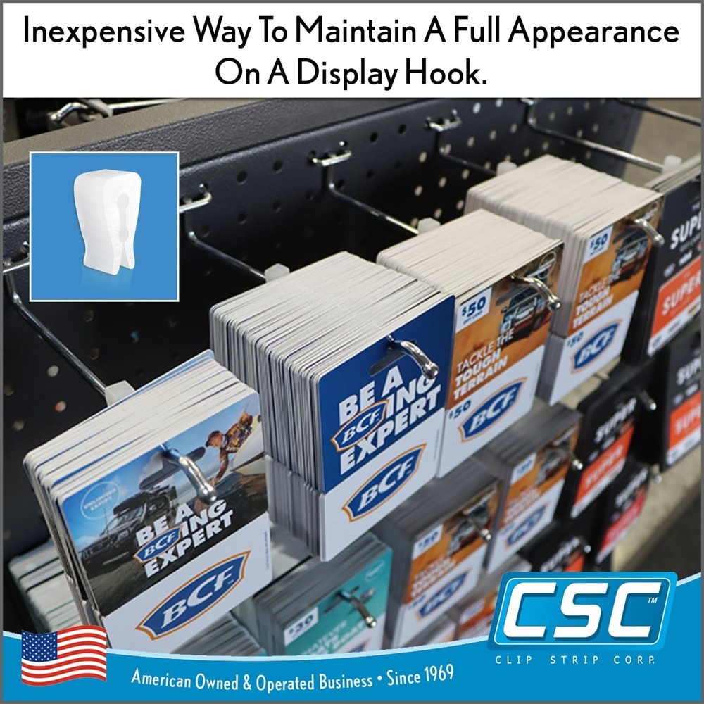 Transparent Inventory Control Clips (100 Pack) - Perfect for Shipping & Display