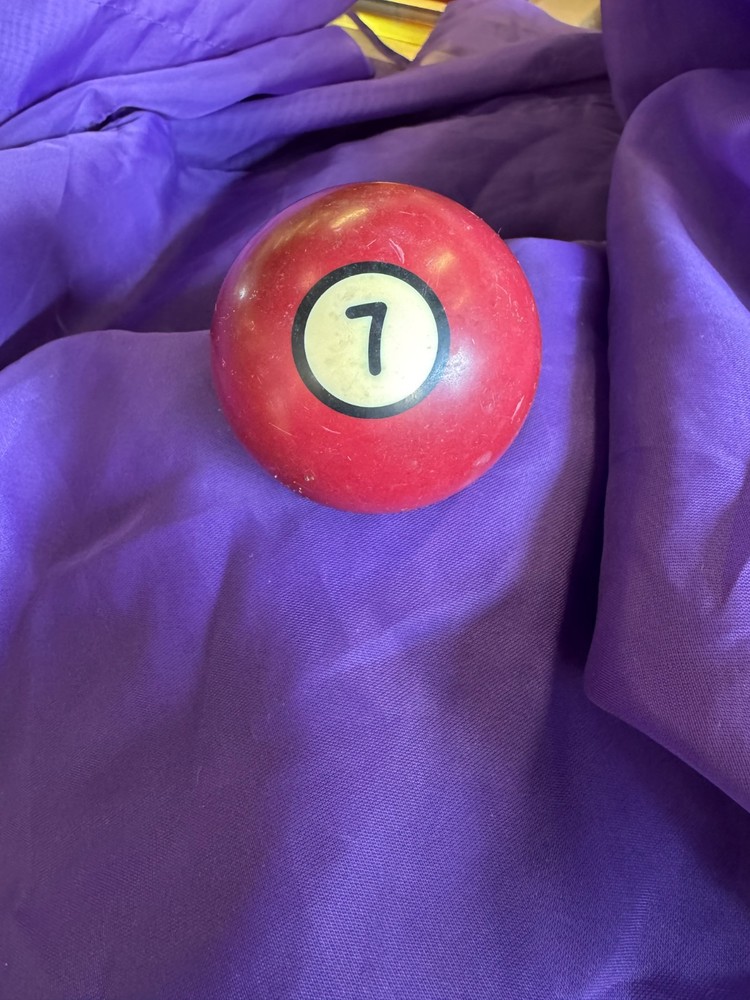 Vintage Black Ring / Circle Billiard Ball Replacement #7