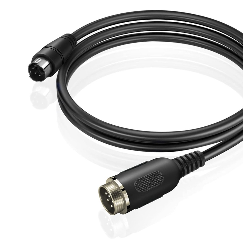 ZLiT Connection Din6 USB Cable Adaptation Fit for Thrustmaster TH8A Black