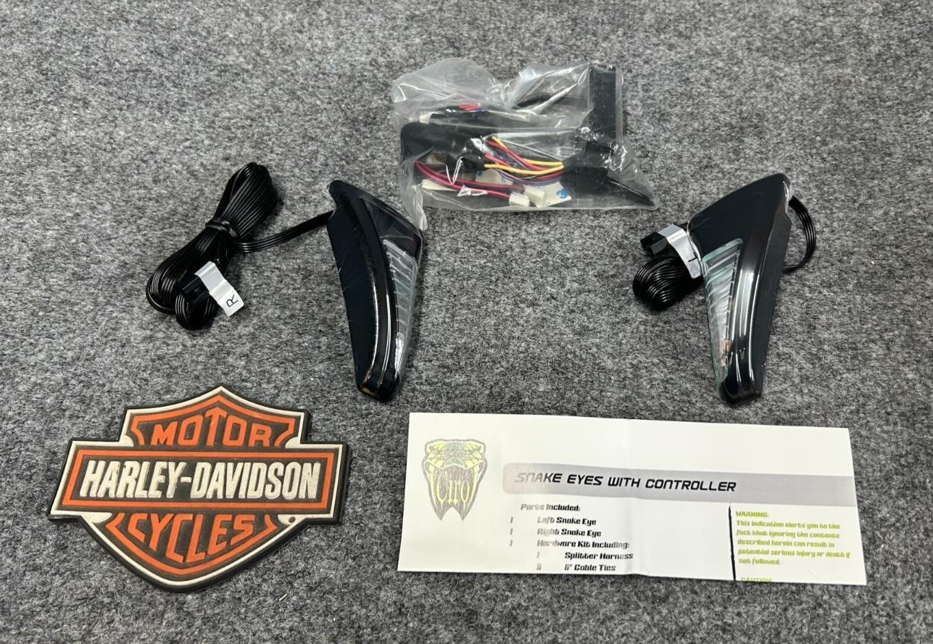HARLEY-DAVIDSON CIRO Snake Eyes Light Kit for TourPak Black #40017