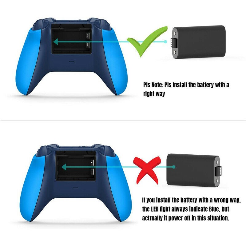 New Microsoft Battery For Xbox One Wireless Controller 1400mAh Rechargeable
