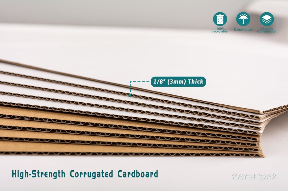 4x4x4 inch Small Shipping Boxes, White Corrugated Cardboard Boxes for E-Comme...