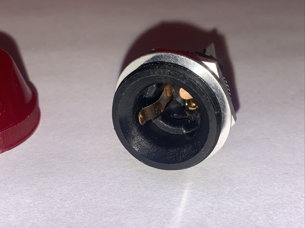Red Circular Panel Mount Indicator Light Holder Round Light ( No Light bulb )