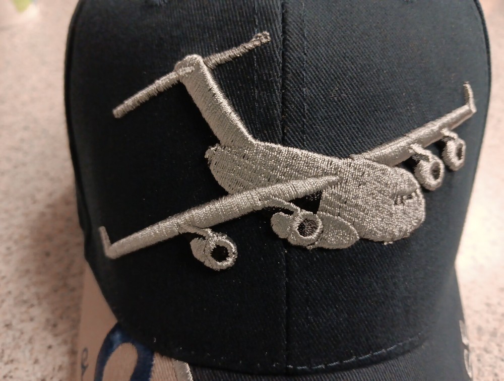 C-17 Globemaster Air Force Cap Hat Blue Gray Adj Hook & Loop Closure Cotton Hat