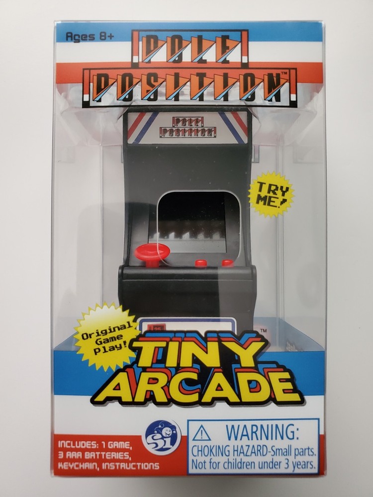 POLE POSITION Tiny Arcade Game Retro Mini Electronic Keychain NEW!