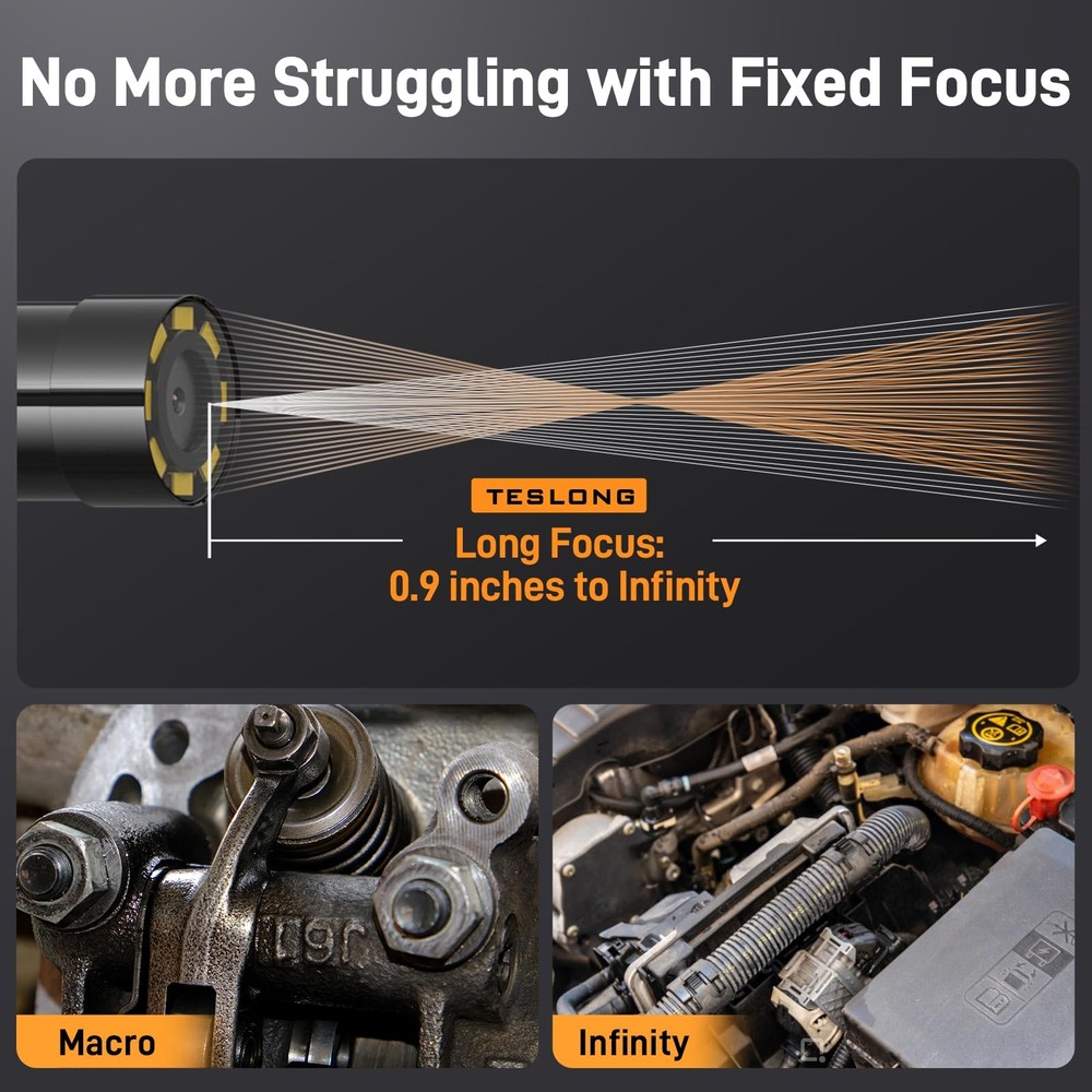 HD Borescope Camera 16.5ft Autofocus