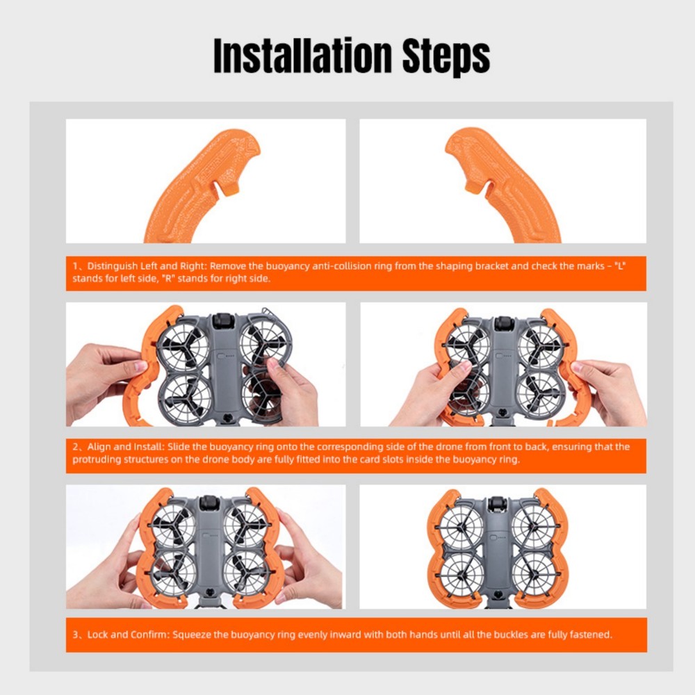 Floating Propeller Guard for DJI NEO2 Scratch & ShockResistant Orange