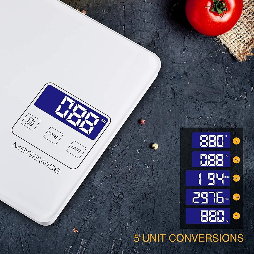 Bascula cocina digital de impermeable recargable precisa gramos y onzas