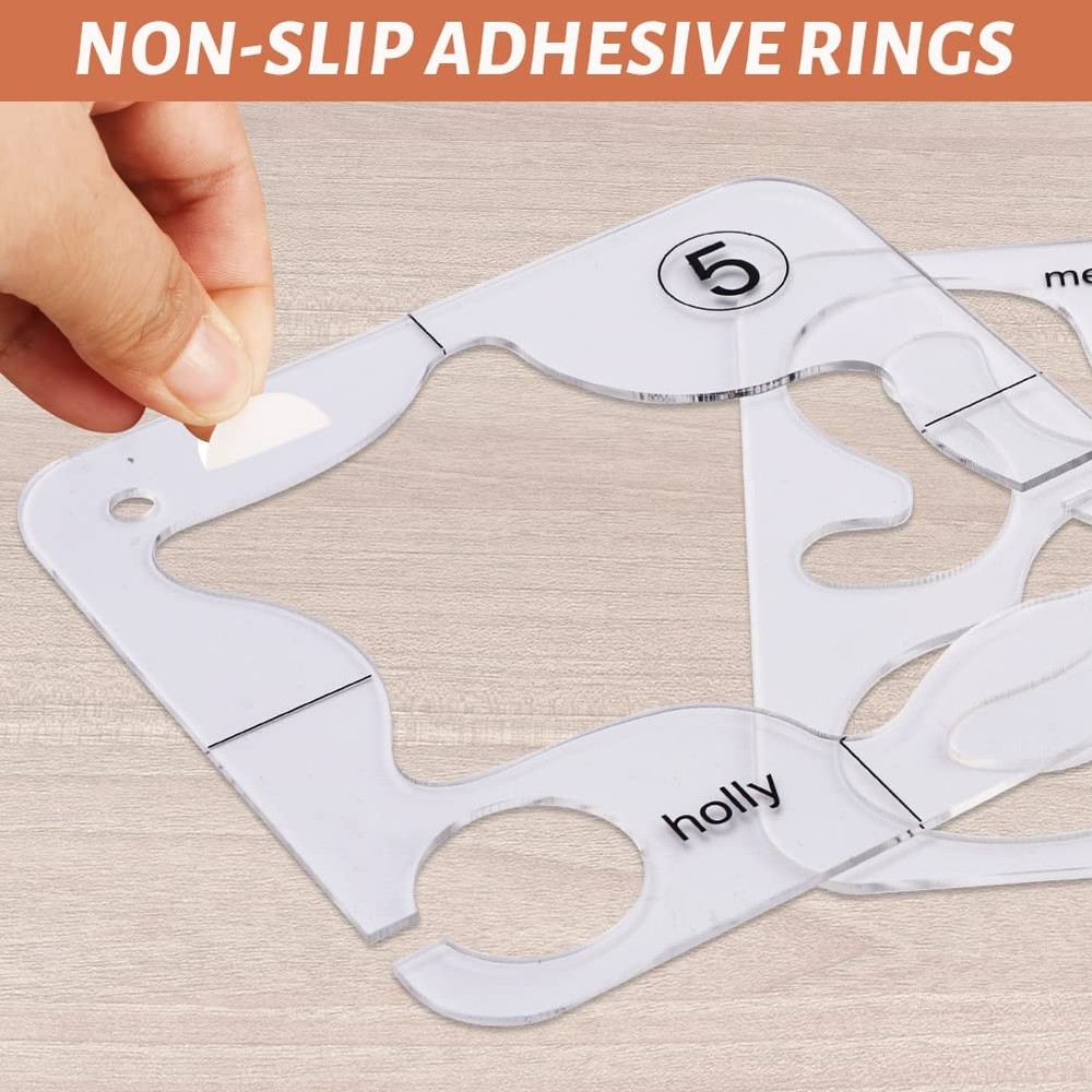 Free Motion Quilting Template Set 11 Templates 3mm include Frame Guide Pro
