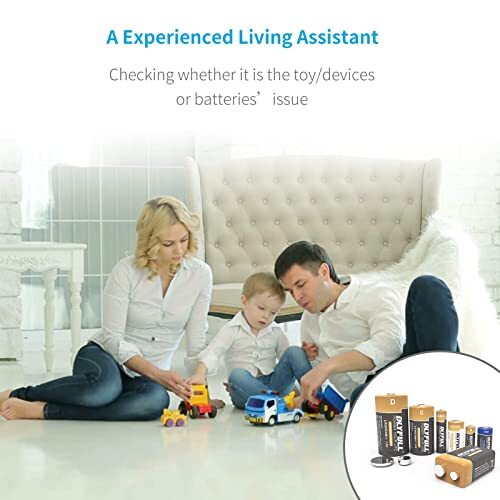 Battery Tester, Dlyfull LCD Display Universal Battery Checker for AA AAA C D