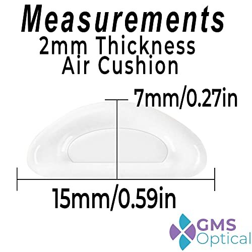 2.0mm Regular Thickness / 15mm Medium Length - Air Cushion 5 Pair Clear