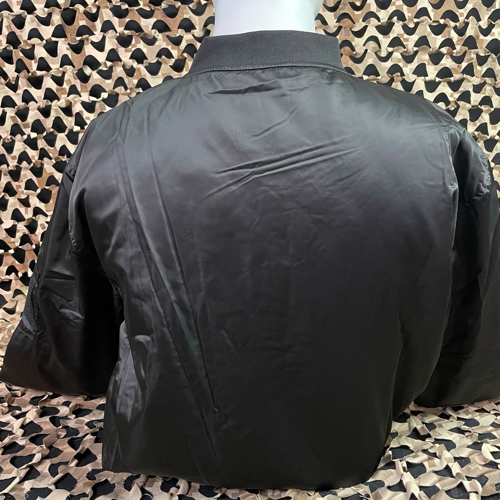 NEW HK Army Midnight Zip Up Bomber Jacket - Black - Medium