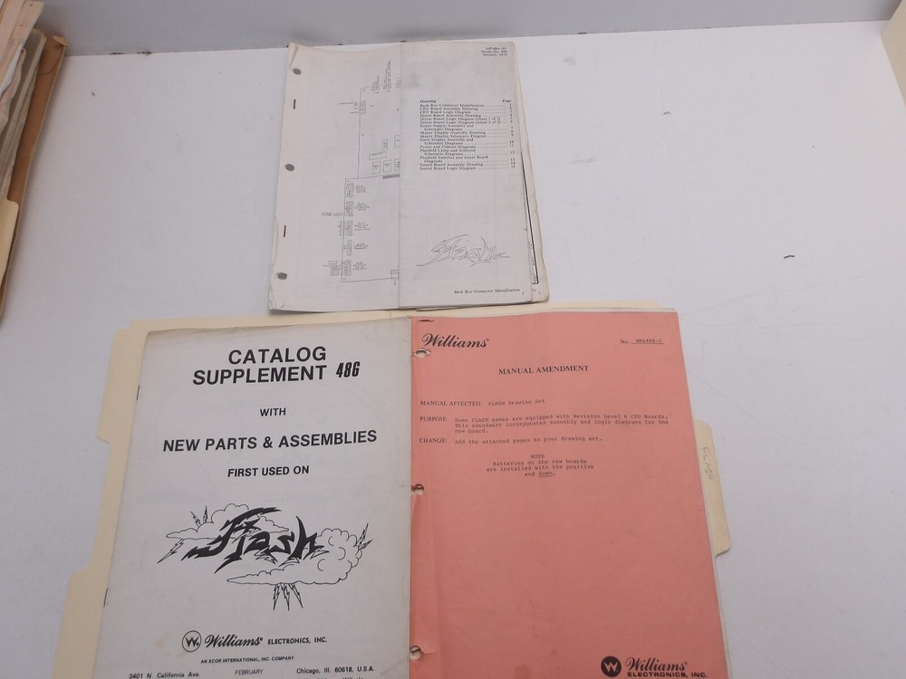 Williams: Flash - Manual (Cover missing), Manual Amendment & Supplement 486