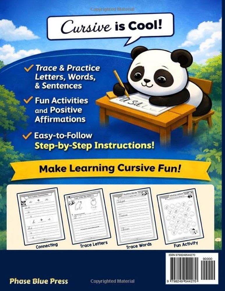 Cursive Handwriting Workbook for Kids