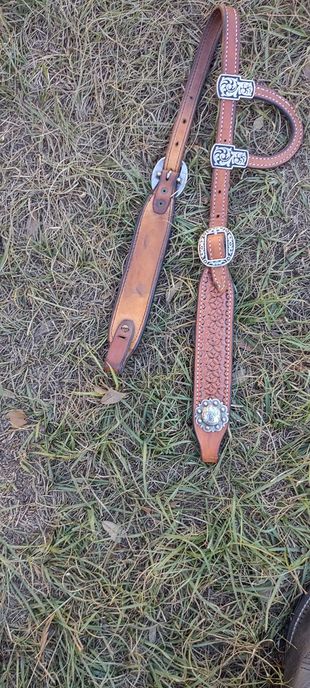 HD Leather breast collar and headstall