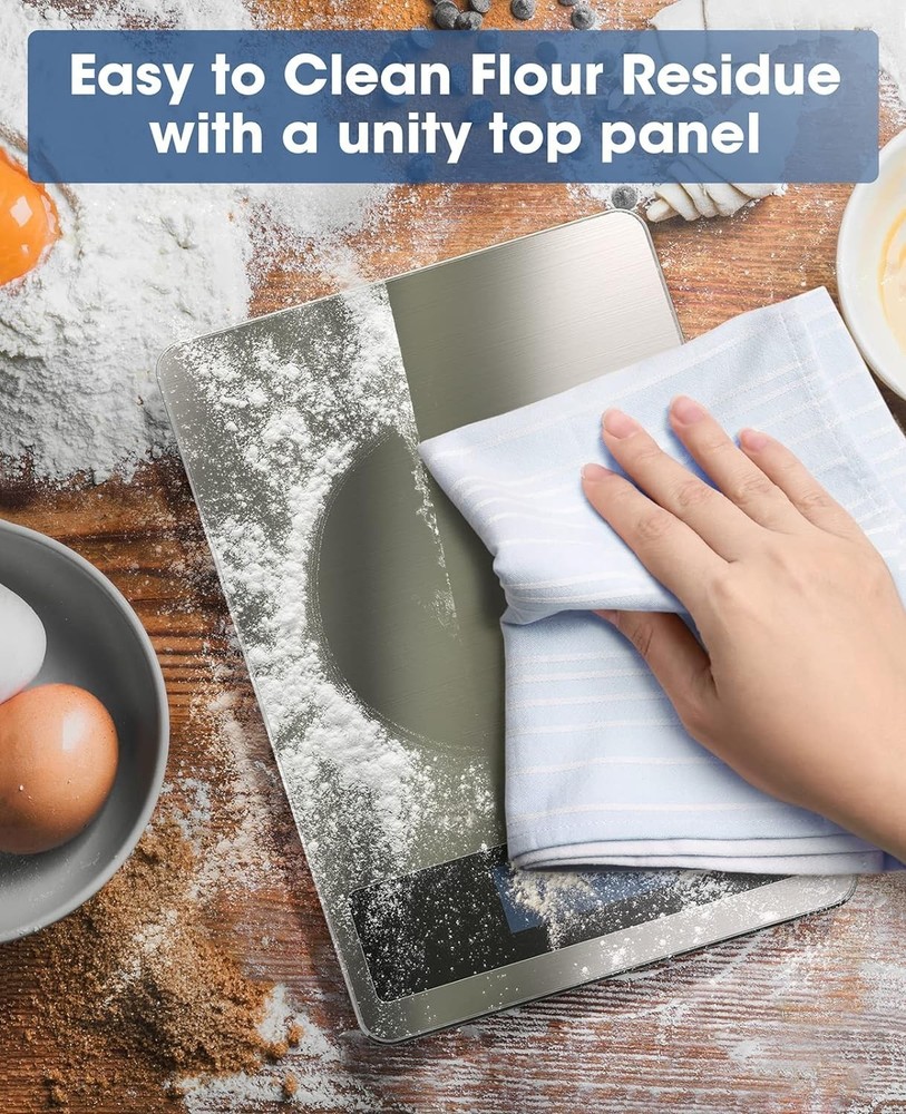 Multifunction Digital Kitchen Scale, 9"x6.3" Platform