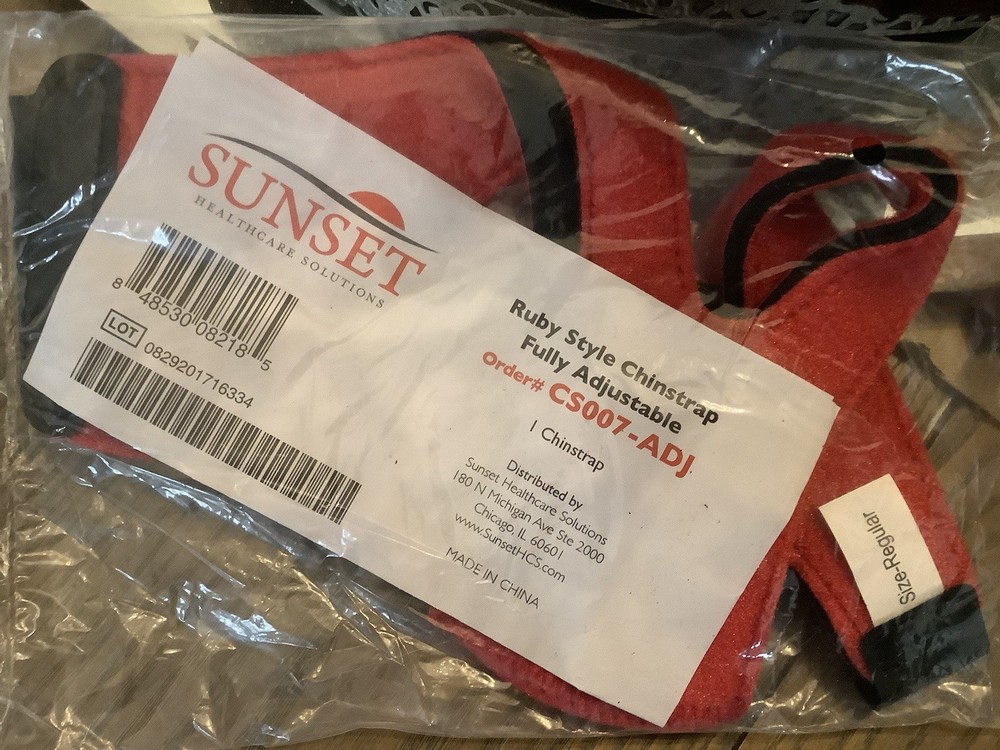 Ruby ADJUSTABLE Style Chinstrap for CPAP Sunset Standard | size regular New