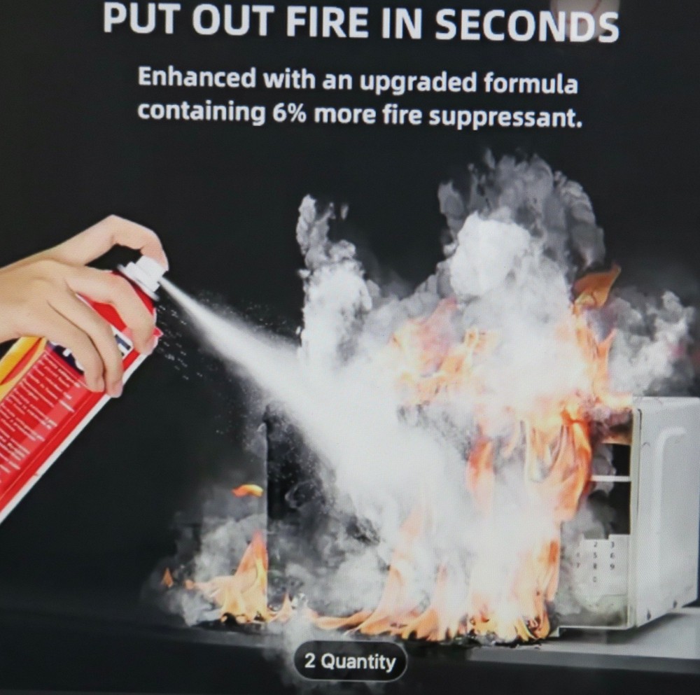 🔥2-Pack FIRE-STOP Extinguisher Spray Cans Portable A,B,C,K W/ Mount Bracket🧯
