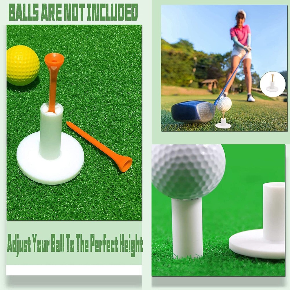 Golf Tees Rubber Driving Range Mat Holder Value 5 Pack Size 1.5" 2"