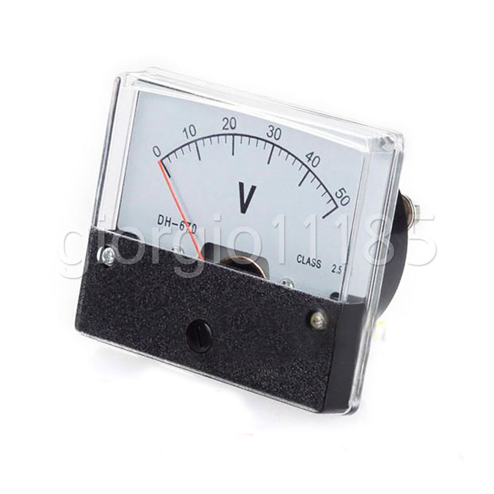 Analog Panel Volt Voltage Meter Voltmeter Gauge DH-670 0-50V DC