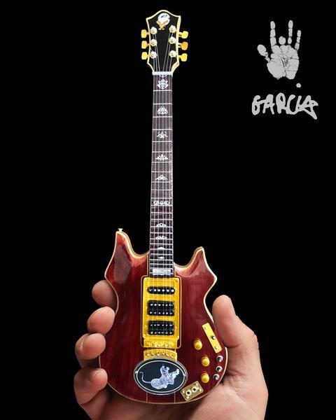 AXE HEAVEN Official Jerry Garcia Tiger Tribute MINIATURE Guitar Display Gift